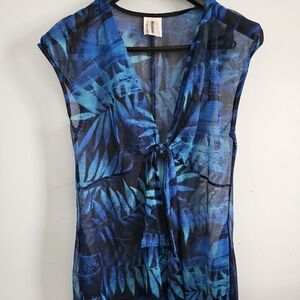 Miraclesuit Vibrant Blue Mesh Top